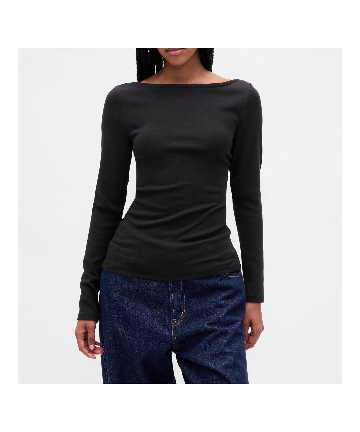 【ギャップ/GAP】のモダン ボートネックTシャツ インテリア・キッズ・メンズ・レディースファッション・服の通販 founy(ファニー) ファッション Fashion レディースファッション Fashion for Women トップス・カットソー Cut & Sew Tops シャツ・ブラウス・オフィスカジュアル Elegant Blouses & Button-Ups ロングTシャツ・Tシャツ Longline T-Shirts & Tees ストレッチ Stretch, Stretchy Fabric フィット Fit, Slim Fit モダン Modern, Contemporary 長袖 Long Sleeve, Full Sleeve BLACK|ID: prp329100004681217 ipo3291000000034667843