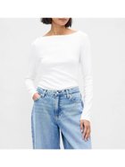 【ギャップ/GAP】のモダン ボートネックTシャツ FRESH_WHITE|ID: prp329100004681217 ipo3291000000034667844