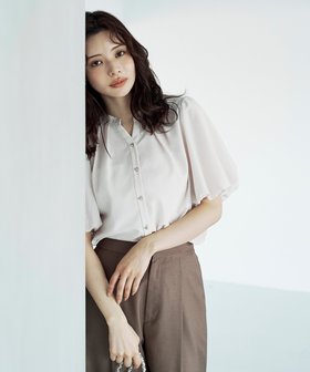 【プロポーション ボディドレッシング/PROPORTION BODY DRESSING】のウォッシャブル バルーンタックブラウス 人気、トレンドファッション・服の通販 founy(ファニー) ファッション Fashion レディースファッション Fashion for Women トップス・カットソー Cut & Sew Tops シャツ・ブラウス・オフィスカジュアル Elegant Blouses & Button-Ups ウォッシャブル Machine Washable スリーブ Sleeve, Long Sleeve / Short Sleeve バルーン Balloon, Balloon Silhouette フロント Front, Front Design |ID:prp329100004681275