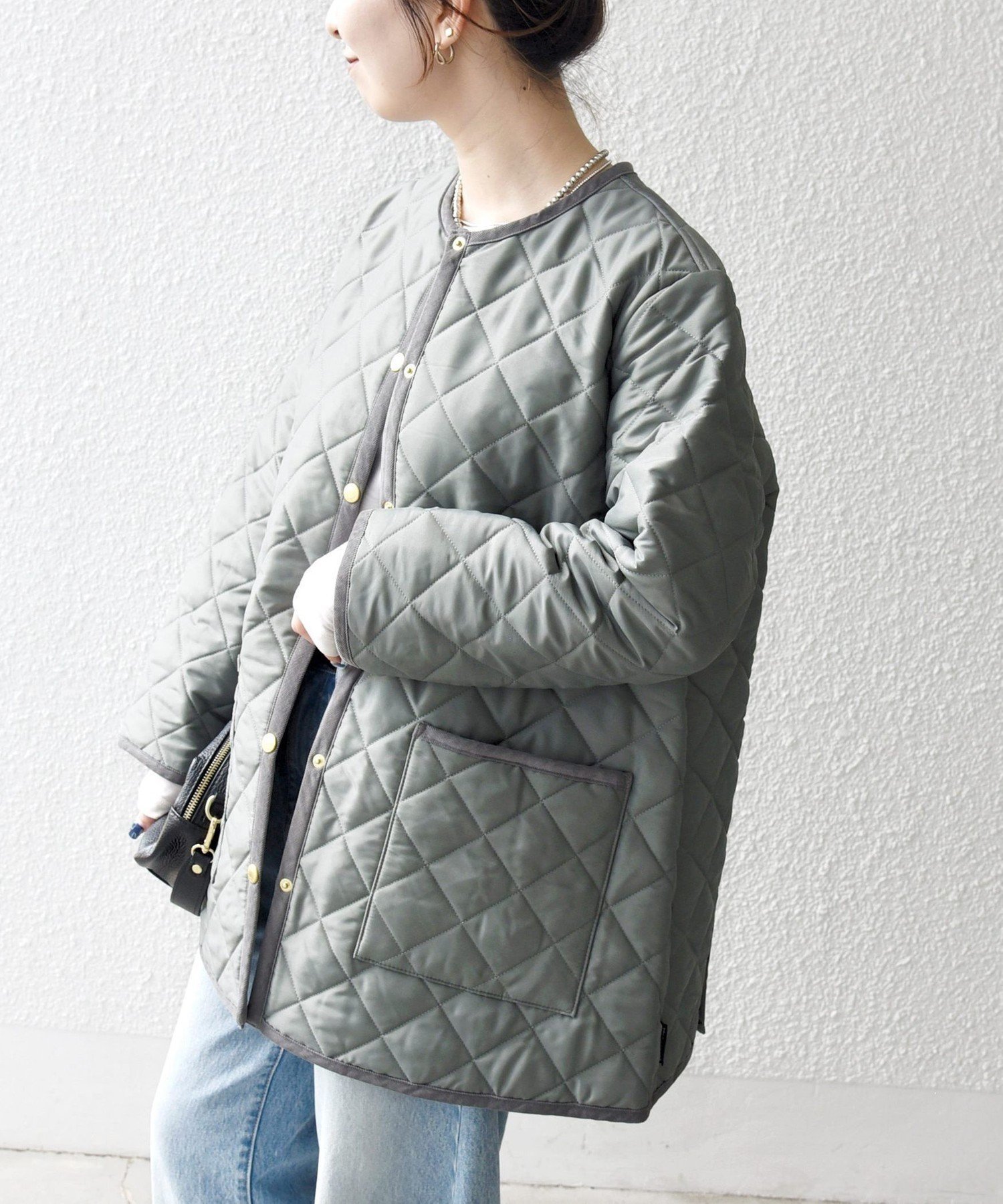 【シップス フォー ウィメン/SHIPS】のTraditional Weatherwear ARKLEY Aライン ミドル ノーカラー コート インテリア・キッズ・メンズ・レディースファッション・服の通販 founy(ファニー) ファッション Fashion レディースファッション Fashion for Women アウター Coat / Outerwear Collection コート・ロングコート・ピーコート Long Coats, Peacoats & More インナー Innerwear コーデュロイ Corduroy, Cord Fabric ジャケット Jacket, Outerwear デニム Denim, Jeans Material ドット Polka Dot, Dot Pattern ドレス Dress, One-Piece パイピング Piping, Trim Design ミドル Middle Length, Mid Height リュクス Luxury, Elegant, High-End, Chic 2025年 2025 2025-2026秋冬・A/W Autumn/Winter 2025–26 AW25–26 オリーブ|ID: prp329100004681280 ipo3291000000034771851