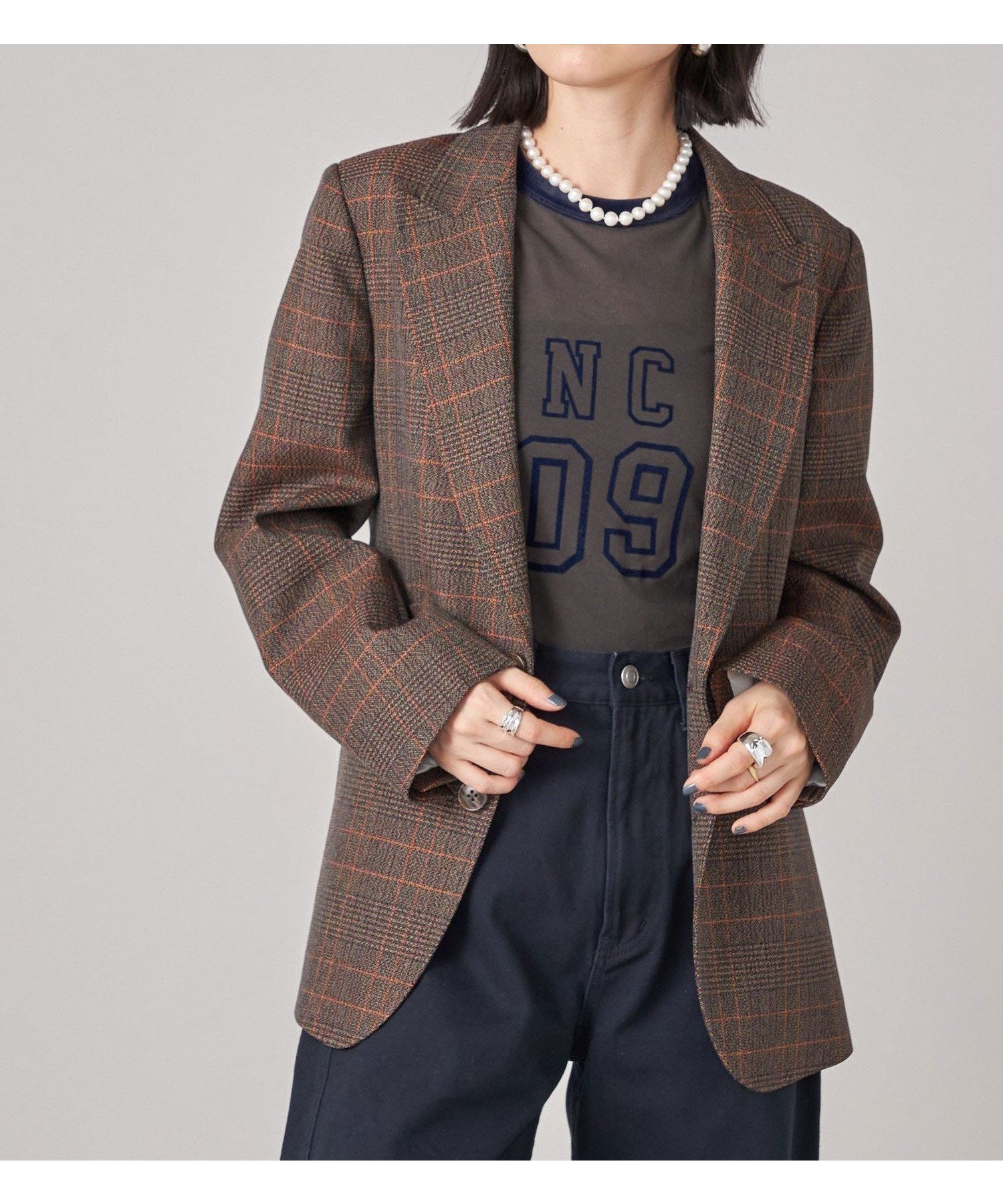 【シップス フォー ウィメン/SHIPS】のNINE CASE チェック テーラード ジャケット 人気、トレンドファッション・服の通販 founy(ファニー) 　ファッション　Fashion　レディースファッション　Fashion for Women　アウター　Coat / Outerwear Collection　レディースジャケット・軽アウター　Jackets　テーラードジャケット / 通勤・きれいめスタイル　Tailored Jackets & Blazers　2025年　2025　2025-2026秋冬・A/W　Autumn/Winter 2025–26 AW25–26　シンプル　Simple, Minimal　ジャケット　Jacket, Outerwear　スタンダード　Standard, Basic　チェック　Check, Plaid, Tartan　テーラード　Tailored, Tailored Fit　フリル　Frill, Ruffle　ポケット　Pocket, Pocket Detail　A/W・秋冬　Autumn/Winter　 other-1|ID: prp329100004681292 ipo3291000000033811191