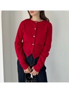 【フレイ アイディー/FRAY I.D】のロゴ刺繍ポケットネックカーディガン/ウォッシャブル 人気、トレンドファッション・服の通販 founy(ファニー) ファッション Fashion レディースファッション Fashion for Women トップス・カットソー Cut & Sew Tops カーディガン・羽織り Layered Style Cardigans アンサンブル Ensemble Set インナー Innerwear ウォッシャブル Machine Washable 秋 Autumn カーディガン Cardigan, Knitwear クラシカル Classical, Vintage-Inspired コンパクト Compact, Small Size シンプル Simple, Minimal スマート Smart, Elegant 定番 Standard, Basic Item バランス Balance, Style Balance ポケット Pocket, Pocket Detail メタル Metal, Metal Parts モダン Modern, Contemporary ロング Long, Long-Length おすすめ Recommended / Our Picks エレガント 上品 Elegant thumbnail RED[046]|ID: prp329100004681341 ipo3291000000033914696