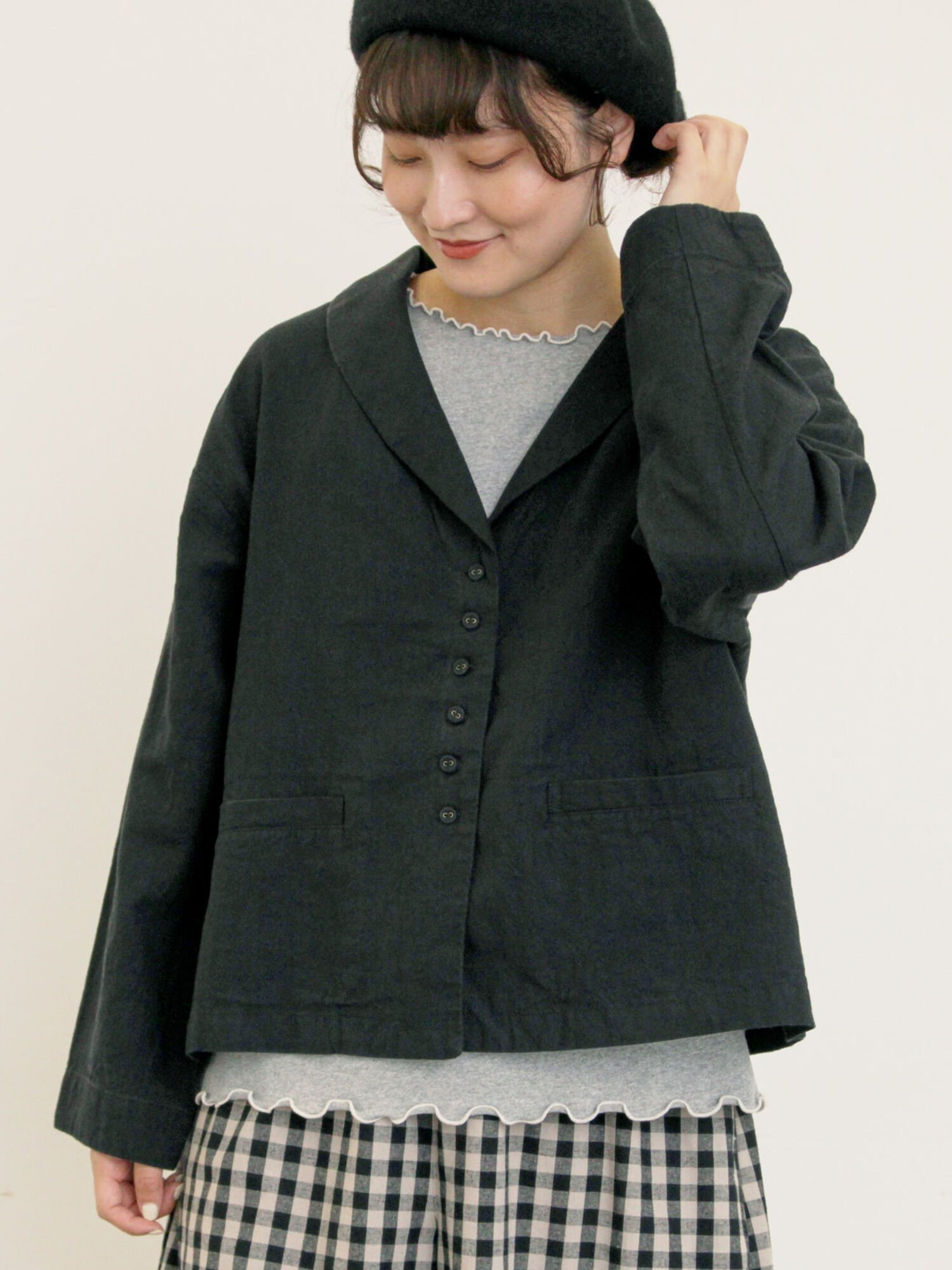 【サマンサモスモス/Samansa Mos2】の【Cross*Linen】ショールカラージャケット インテリア・キッズ・メンズ・レディースファッション・服の通販 founy(ファニー) 　ファッション　Fashion　レディースファッション　Fashion for Women　アウター　Coat / Outerwear Collection　レディースジャケット・軽アウター　Jackets　おすすめ　Recommended / Our Picks　ショール　Shawl, Wrap　ジャケット　Jacket, Outerwear　セットアップ　Set-Up, Coordinated Outfit　リネン　Linen, Linen Fabric　ブラック|ID: prp329100004681358 ipo3291000000033898302