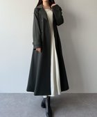【ジュノア/JUNOAH】のmipiarl バックレースアップロングトレンチコート チャコール|ID: prp329100004681393 ipo3291000000033811675