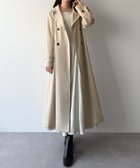 【ジュノア/JUNOAH】のmipiarl バックレースアップロングトレンチコート ライトベージュ|ID: prp329100004681393 ipo3291000000033811678