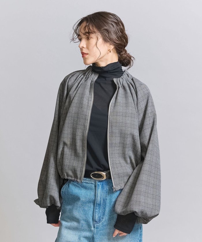 【ユナイテッドアローズ/UNITED ARROWS】のグレンチェック ギャザーブルゾン -ウォッシャブル- インテリア・キッズ・メンズ・レディースファッション・服の通販 founy(ファニー) https://founy.com/ ファッション Fashion レディースファッション Fashion for Women アウター Coat / Outerwear Collection ブルゾンジャケット・スポーティアウター Blouson Jackets ウォッシャブル Machine Washable 春 Spring 秋 Autumn ギャザー Gathered, Ruffled クラシック Classic, Timeless Style ショート Short, Short Length チェック Check, Plaid, Tartan 定番 Standard, Basic Item バランス Balance, Style Balance フェミニン Feminine, Girly フォルム Silhouette, Form ブルゾン Blouson, Bomber Jacket ボトム Bottoms, Lower Wear マニッシュ Mannish, Boyish ワイド Wide, Wide Fit |ID: prp329100004681397 ipo3291000000033811692
