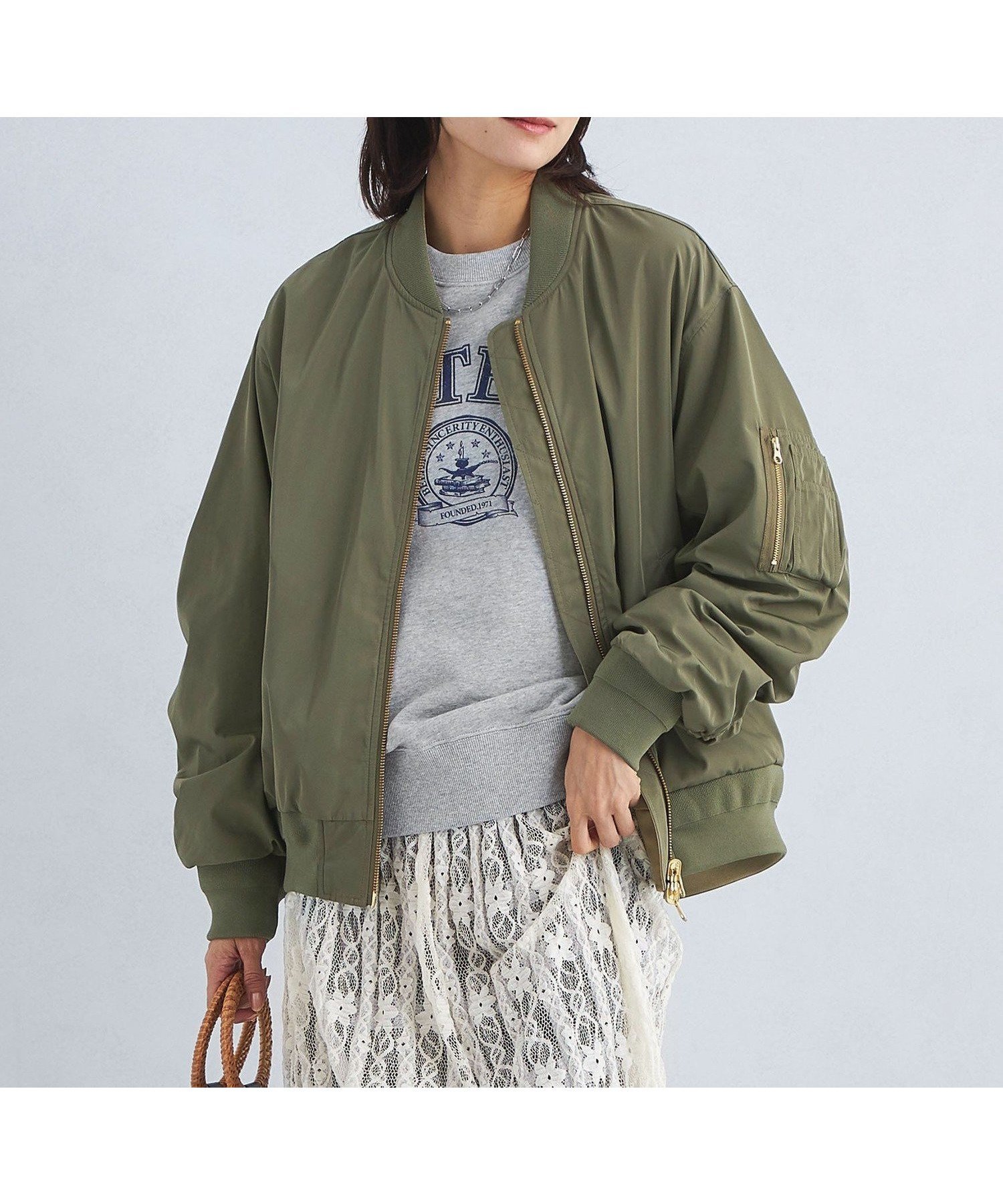 【ユナイテッドアローズ/UNITED ARROWS】のリバーシブル MA-1 -ウォッシャブル・撥水- インテリア・キッズ・メンズ・レディースファッション・服の通販 founy(ファニー) 　ファッション　Fashion　レディースファッション　Fashion for Women　アウター　Coat / Outerwear Collection　MA-1ジャケット　MA-1 Bomber Jackets / Flight Jackets　おすすめ　Recommended / Our Picks　ギャザー　Gathered, Ruffled　リバーシブル　Reversible, Two-Sided　春　Spring　OLIVE|ID: prp329100004681435 ipo3291000000033892872