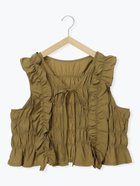 【サマンサモスモス/Samansa Mos2】のシャーリングフリルベスト 人気、トレンドファッション・服の通販 founy(ファニー) ファッション Fashion レディースファッション Fashion for Women アウター Coat / Outerwear Collection トップス・カットソー Cut & Sew Tops ベスト&ジレ / 重ね着スタイル Vests & Gilets おすすめ Recommended / Our Picks シャーリング Shirring, Ruched シンプル Simple, Minimal フリル Frill, Ruffle フロント Front, Front Design ベスト Vest, Waistcoat リボン Ribbon, Bow thumbnail カーキ|ID: prp329100004681520 ipo3291000000033812325