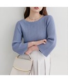 【ナチュラルクチュール/natural couture】の【WEB限定】フレアスリーブアイレットリブニット 人気、トレンドファッション・服の通販 founy(ファニー) ファッション Fashion レディースファッション Fashion for Women トップス・カットソー Cut & Sew Tops ニット Knit Tops & Sweaters 2025年 2025 2025-2026秋冬・A/W Autumn/Winter 2025–26 AW25–26 おすすめ Recommended / Our Picks シンプル Simple, Minimal スカラップ Scallop, Scalloped Edge スリーブ Sleeve, Long Sleeve / Short Sleeve デコルテ Décolleté, Neckline フィット Fit, Slim Fit フェミニン Feminine, Girly フレア Flare, Flared リブニット Rib Knit, Ribbed Knit ロング Long, Long-Length thumbnail サックスブルー|ID: prp329100004681540 ipo3291000000033889722