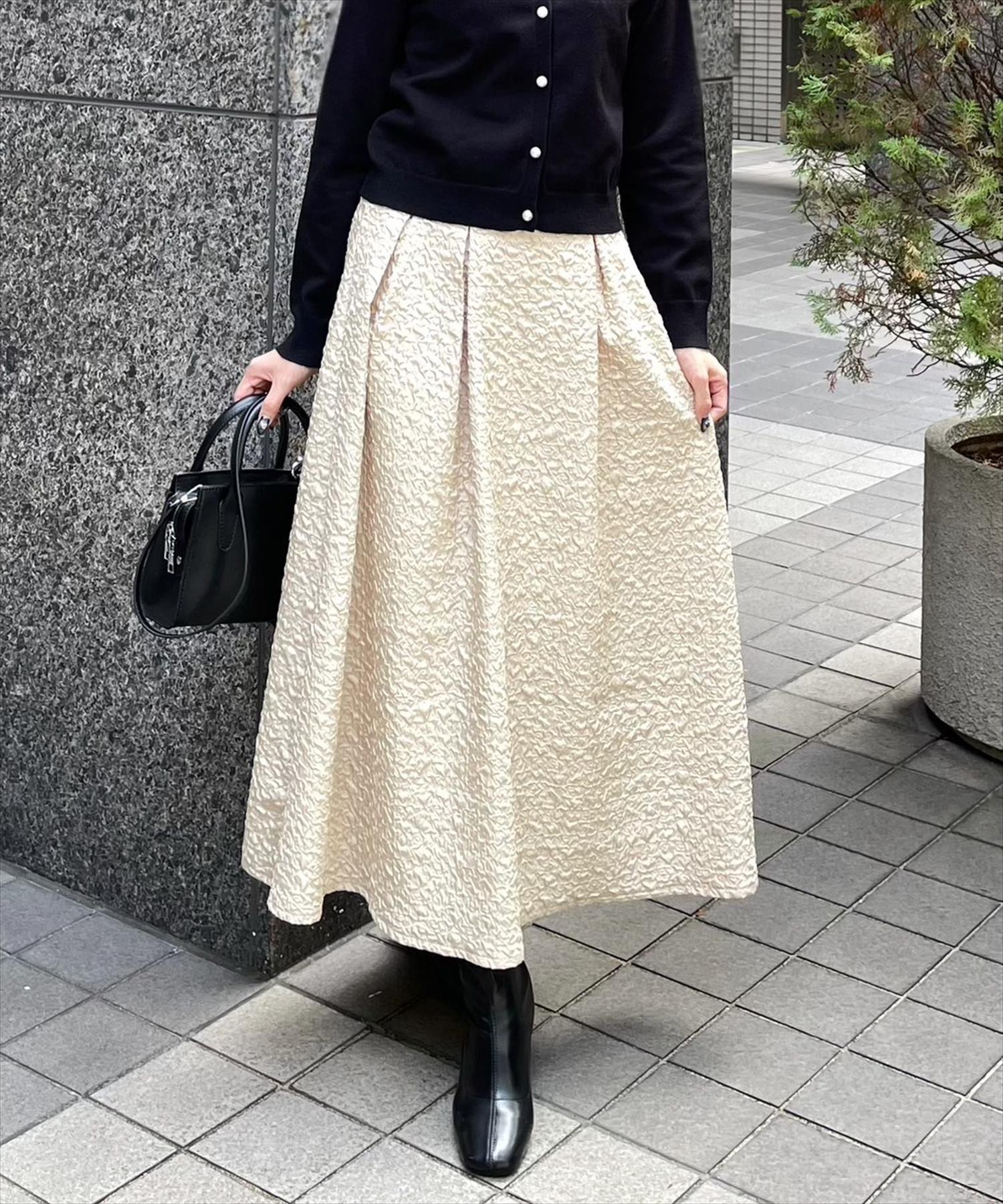 【クリア/clear】のブークレフレアスカート インテリア・キッズ・メンズ・レディースファッション・服の通販 founy(ファニー) 　ファッション　Fashion　レディースファッション　Fashion for Women　スカート　Skirts　Aライン・フレアスカート　A-Line & Flared Skirts　おすすめ　Recommended / Our Picks　シンプル　Simple, Minimal　ワンポイント　One Point, Statement Accent　IV|ID: prp329100004681541 ipo3291000000033812417