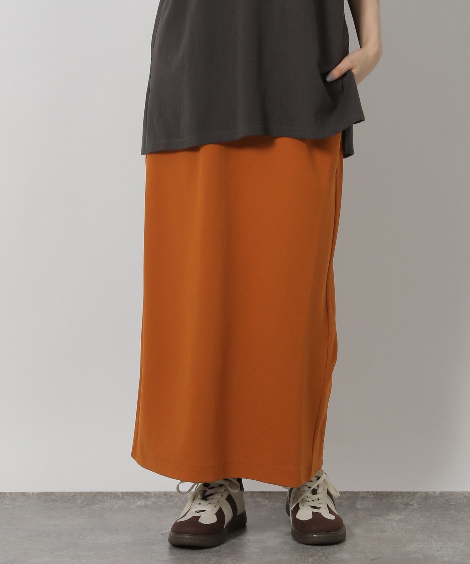 【ラコレ/LAKOLE】の選べる着丈 ジョーゼットナロースカート インテリア・キッズ・メンズ・レディースファッション・服の通販 founy(ファニー) 　ファッション　Fashion　レディースファッション　Fashion for Women　スカート　Skirts　ジョーゼット　Georgette, Semi-Sheer Fabric　スリット　Slit, Slit Detail　エレガント 上品　Elegant　【新色】オレンジ|ID: prp329100004681550 ipo3291000000033966850