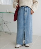 【ディスコート/Discoat】のUSコットンデニムナロースカート 人気、トレンドファッション・服の通販 founy(ファニー) ファッション Fashion レディースファッション Fashion for Women スカート Skirts シルバー Silver, Metallic Silver スリット Slit, Slit Detail パッチ Patch, Appliqué ベーシック Basic, Essential ポケット Pocket, Pocket Detail thumbnail サックスブルー|ID: prp329100004681564 ipo3291000000034577672