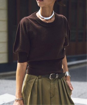 【プラージュ/Plage】のR IAM ハーフスリーブパフニット 人気、トレンドファッション・服の通販 founy(ファニー) ファッション Fashion レディースファッション Fashion for Women トップス・カットソー Cut & Sew Tops ニット Knit Tops & Sweaters コンパクト Compact, Small Size ジュエリー Jewelry, Accessories スリーブ Sleeve, Long Sleeve / Short Sleeve フィット Fit, Slim Fit エレガント 上品 Elegant |ID:prp329100004681575