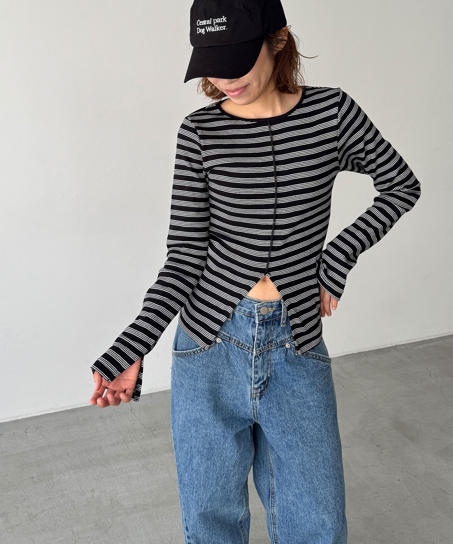【キャナルジーン/CANAL JEAN】のMiller パネルリブスリットプルオーバー 人気、トレンドファッション・服の通販 founy(ファニー) 　ファッション　Fashion　レディースファッション　Fashion for Women　トップス・カットソー　Cut & Sew Tops　カジュアルプルオーバー・ニットトップス　Pullovers & Knit Tops / Casual Pullovers　おすすめ　Recommended / Our Picks　インナー　Innerwear　スラックス　Slacks, Dress Pants　スリット　Slit, Slit Detail　デニム　Denim, Jeans Material　ボトム　Bottoms, Lower Wear　 other-1|ID: prp329100004681636 ipo3291000000033812819