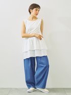 【サマンサモスモス/Samansa Mos2】の【接触冷感】裾ティアードノースリーブカットソー 人気、トレンドファッション・服の通販 founy(ファニー) ファッション Fashion レディースファッション Fashion for Women トップス・カットソー Cut & Sew Tops キャミソール&ノースリーブ Camisoles & Sleeveless Tops カットソー・ベーシックTシャツ Cut-and-Sewn Tops / Stretch Tees & Basics おすすめ Recommended / Our Picks コンパクト Compact, Small Size フリル Frill, Ruffle thumbnail オフホワイト|ID: prp329100004681681 ipo3291000000033813045