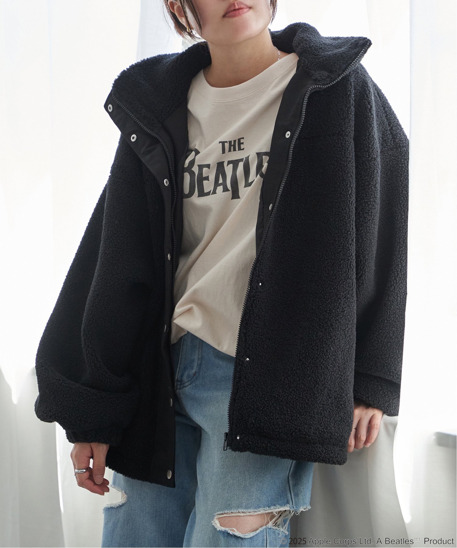 【ヴァンス エクスチェンジ/VENCE EXCHANGE】のボアスタンドブルゾン インテリア・キッズ・メンズ・レディースファッション・服の通販 founy(ファニー) 　ファッション　Fashion　レディースファッション　Fashion for Women　アウター　Coat / Outerwear Collection　ブルゾンジャケット・スポーティアウター　Blouson Jackets　シンプル　Simple, Minimal　ジップ　Zip, Zipper　スタンド　Stand Collar, Upright Stand　デニム　Denim, Jeans Material　トレンド　Trend, Trending Now　バランス　Balance, Style Balance　ブルゾン　Blouson, Bomber Jacket　ベーシック　Basic, Essential　ポケット　Pocket, Pocket Detail　防寒　Cold Protection, Winter-Ready　ワイド　Wide, Wide Fit　おすすめ　Recommended / Our Picks　ブラック|ID: prp329100004681718 ipo3291000000033813210