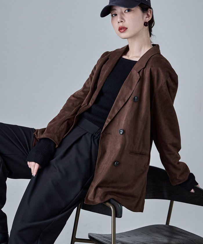 【ビーフラット/bflat】のスエードテーラードジャケット インテリア・キッズ・メンズ・レディースファッション・服の通販 founy(ファニー) https://founy.com/ ファッション Fashion レディースファッション Fashion for Women アウター Coat / Outerwear Collection レディースジャケット・軽アウター Jackets テーラードジャケット / 通勤・きれいめスタイル Tailored Jackets & Blazers シンプル Simple, Minimal トレンド Trend, Trending Now ポケット Pocket, Pocket Detail |ID: prp329100004681724 ipo3291000000033813224