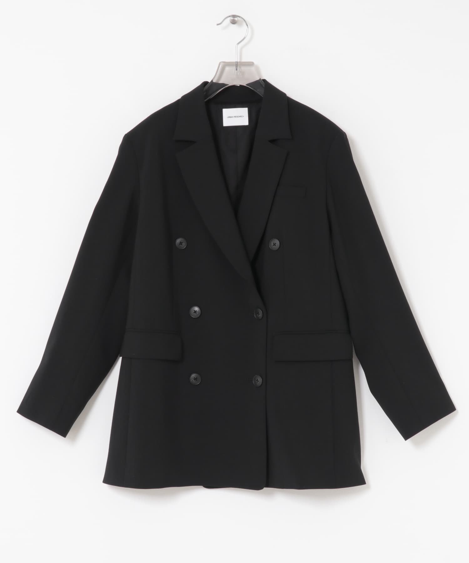 【アーバンリサーチ/URBAN RESEARCH】のウールブレンドテーラードジャケット インテリア・キッズ・メンズ・レディースファッション・服の通販 founy(ファニー) 　ファッション　Fashion　レディースファッション　Fashion for Women　アウター　Coat / Outerwear Collection　レディースジャケット・軽アウター　Jackets　テーラードジャケット / 通勤・きれいめスタイル　Tailored Jackets & Blazers　2025年　2025　2025-2026秋冬・A/W　Autumn/Winter 2025–26 AW25–26　冬　Winter / This Winter　おすすめ　Recommended / Our Picks　キュプラ　Cupro, Eco Fabric　ストール　Stole, Wrap　セットアップ　Set-Up, Coordinated Outfit　ダブル　Double, Double-Breasted　ブラウジング　Blouson Silhouette, Cinched Waist　ブローチ　Brooch, Pin Brooch　エレガント 上品　Elegant　A/W・秋冬　Autumn/Winter　BLACK|ID: prp329100004681762 ipo3291000000033813382