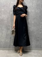 【セルフォード/CELFORD】のカシュクール風ナローサテンワンピース NVY[089]|ID: prp329100004681765 ipo3291000000033813393