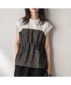 【メイソングレイ/MAYSON GREY】の【WEB限定】異素材ドッキングドロストプルオーバー≪洗濯機で洗える≫ 人気、トレンドファッション・服の通販 founy(ファニー) ファッション Fashion レディースファッション Fashion for Women トップス・カットソー Cut & Sew Tops カジュアルプルオーバー・ニットトップス Pullovers & Knit Tops / Casual Pullovers ドッキング Docking, Mixed Material ビスチェ Bustier, Corset Top 洗える Machine Washable thumbnail ブラック|ID: prp329100004681780 ipo3291000000033813462