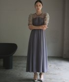 【ガール/GIRL】のオーガンジー切り替えフレアロング丈 結婚式 ワンピース パーティードレス BGRY|ID: prp329100004681781 ipo3291000000033813461