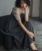 【ガール/GIRL】のオーガンジー切り替えフレアロング丈 結婚式 ワンピース パーティードレス CGY|ID: prp329100004681781 ipo3291000000033813465