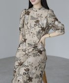 【プレフェリール/PREFERIR】の刺繍レースバルーンスリーブドレス 人気、トレンドファッション・服の通販 founy(ファニー) ファッション Fashion レディースファッション Fashion for Women ワンピース Dresses フォーマル・パーティードレス・結婚式用ドレス Elegant & Casual Dresses エンブロイダリー Embroidery Design ドレープ Drape, Draping Fabric 結婚式 Wedding thumbnail ブラウン|ID: prp329100004681813 ipo3291000000033813614