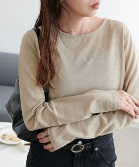 【ディスコート/Discoat】のラメロングスリーブ《WEB限定カラーあり》 人気、トレンドファッション・服の通販 founy(ファニー) ファッション Fashion レディースファッション Fashion for Women おすすめ Recommended / Our Picks インナー Innerwear シンプル Simple, Minimal トレンド Trend, Trending Now |ID:prp329100004681856