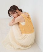【バブ ブージュルード/Bab Bou Jeloud】の【低身長~高身長向けサイズあり】クロシェコンビキャミワンピース YELLOW|ID: prp329100004681873 ipo3291000000033813927