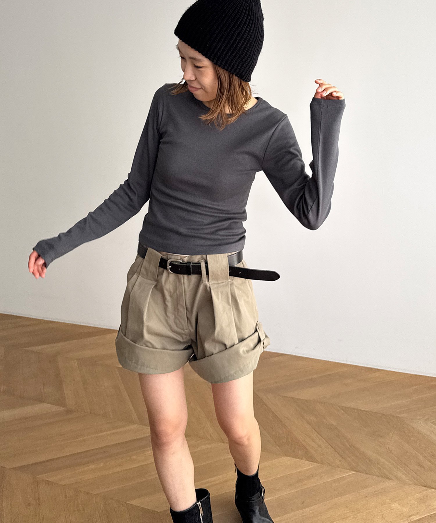 【キャナルジーン/CANAL JEAN】のEl mar コットンレーヨンラウンドロングTシャツ インテリア・キッズ・メンズ・レディースファッション・服の通販 founy(ファニー) 　ファッション　Fashion　レディースファッション　Fashion for Women　トップス・カットソー　Cut & Sew Tops　シャツ・ブラウス・オフィスカジュアル　Elegant Blouses & Button-Ups　ロングTシャツ・Tシャツ　Longline T-Shirts & Tees　インナー　Innerwear　シンプル　Simple, Minimal　フィット　Fit, Slim Fit　ロング　Long, Long-Length　チャコールグレー|ID: prp329100004681921 ipo3291000000033814206