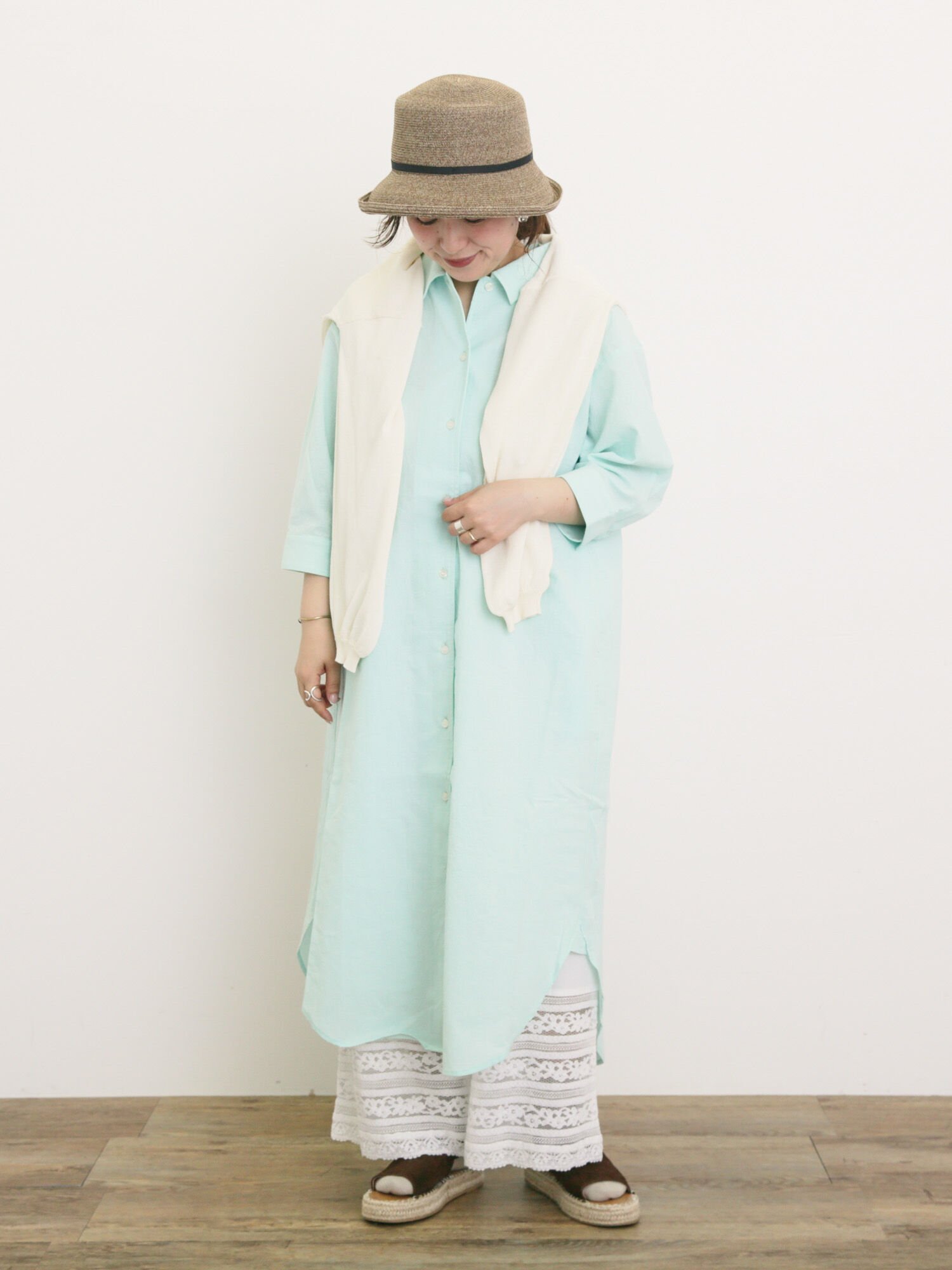 【サマンサモスモス/Samansa Mos2】の◎柄アソートシャツワンピース インテリア・キッズ・メンズ・レディースファッション・服の通販 founy(ファニー) 　ファッション　Fashion　レディースファッション　Fashion for Women　ワンピース　Dresses　シャツワンピース / 1枚で着映えコーデ　Shirt Dresses　シンプル　Simple, Minimal　スマート　Smart, Elegant　ミント|ID: prp329100004681926 ipo3291000000033814233