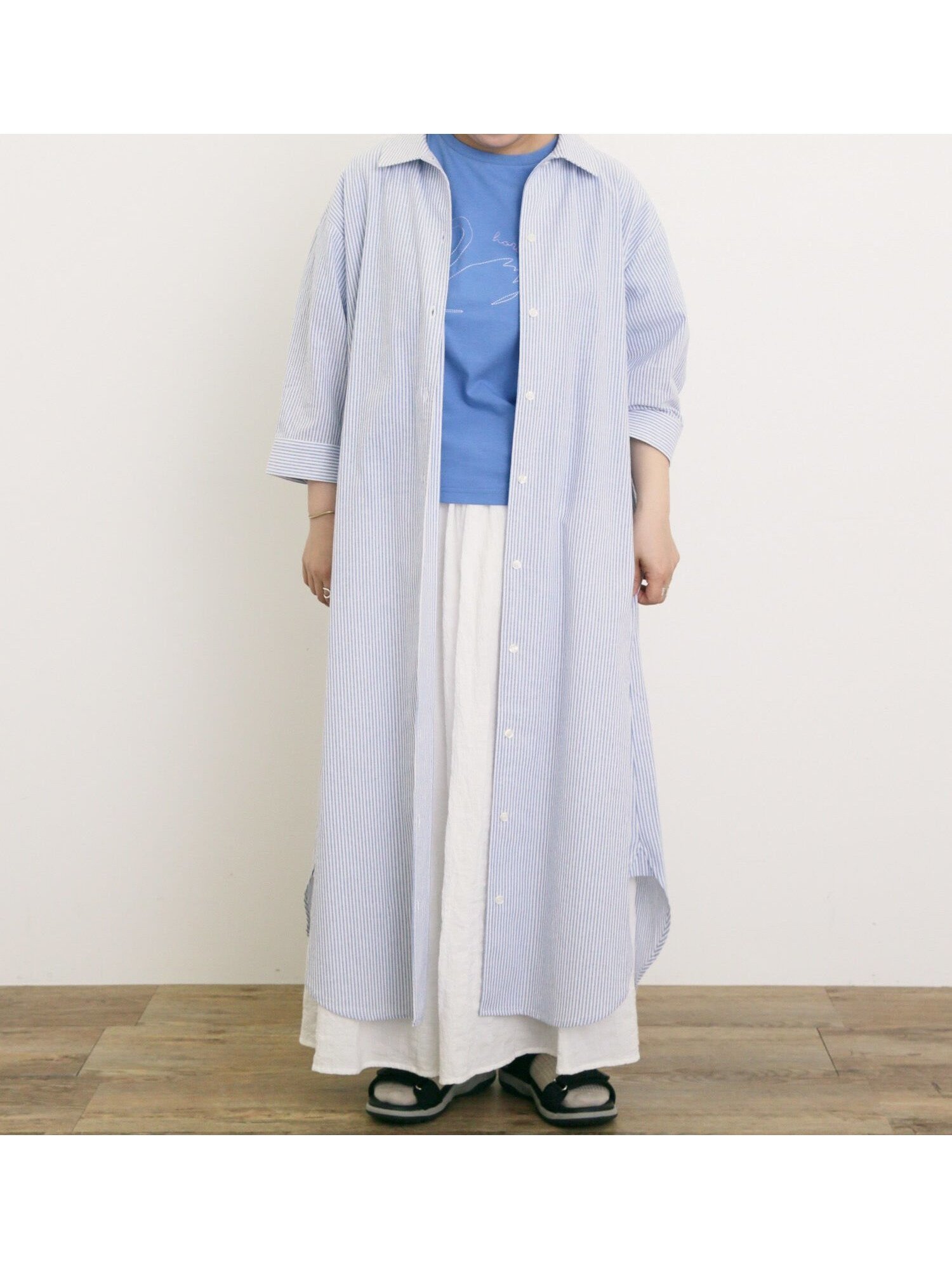 【サマンサモスモス/Samansa Mos2】の◎柄アソートシャツワンピース インテリア・キッズ・メンズ・レディースファッション・服の通販 founy(ファニー) 　ファッション　Fashion　レディースファッション　Fashion for Women　ワンピース　Dresses　シャツワンピース / 1枚で着映えコーデ　Shirt Dresses　シンプル　Simple, Minimal　スマート　Smart, Elegant　ブルー|ID: prp329100004681926 ipo3291000000033814234