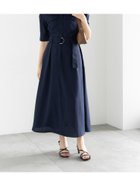 【テチチ/Te chichi】の麻調Wポケットシャツワンピース ネイビー|ID: prp329100004681930 ipo3291000000033814249