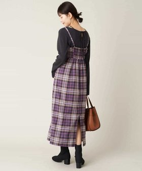 【アー ヴェー ヴェー/a.v.v】の先染めチェックキャミワンピース 人気、トレンドファッション・服の通販 founy(ファニー) ファッション Fashion レディースファッション Fashion for Women ワンピース Dresses キャミソールワンピース Camisole Dresses インナー Innerwear 秋 Autumn カットソー Cut and Sewn Top キャミワンピース Cami Dress, Slip Dress スリット Slit, Slit Detail チェック Check, Plaid, Tartan ラップ Wrap, Wrap Design 再入荷 Restock / Back in Stock |ID:prp329100004681959