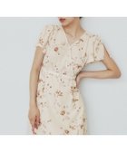 【インデックス/INDEX】のカシュクールフラワーワンピース【洗濯機洗い可】 ライトベージュ|ID: prp329100004681989 ipo3291000000033814536