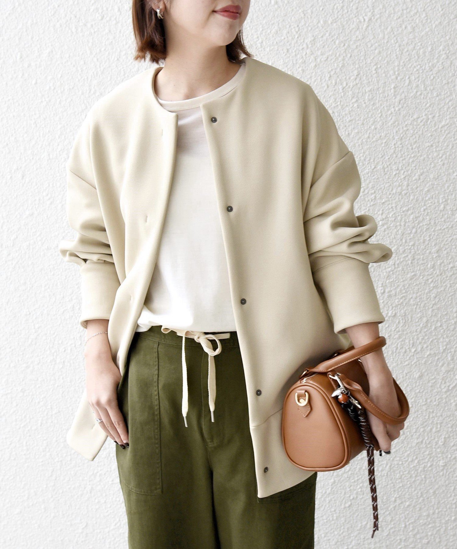 【シップス フォー ウィメン/SHIPS】の【WEB限定】SHIPS any 洗濯機可能 ダンボール コクーン ノーカラー コート インテリア・キッズ・メンズ・レディースファッション・服の通販 founy(ファニー) 　ファッション　Fashion　レディースファッション　Fashion for Women　アウター　Coat / Outerwear Collection　コート・ロングコート・ピーコート　Long Coats, Peacoats & More　洗える　Machine Washable　カフス　Cuff Design　コクーン　Cocoon, Cocoon Silhouette　スウェット / スエット　Sweatshirt, Sweatwear　ストール　Stole, Wrap　スリーブ　Sleeve, Long Sleeve / Short Sleeve　デニム　Denim, Jeans Material　羽織　Haori, Light Jacket　マフラー　Scarf, Muffler　2025年　2025　2025-2026秋冬・A/W　Autumn/Winter 2025–26 AW25–26　ベージュ|ID: prp329100004681999 ipo3291000000035020191