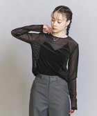 【ユナイテッドアローズ/UNITED ARROWS】のメッシュベロア カットソー トップス BLACK|ID: prp329100004682042 ipo3291000000034184076