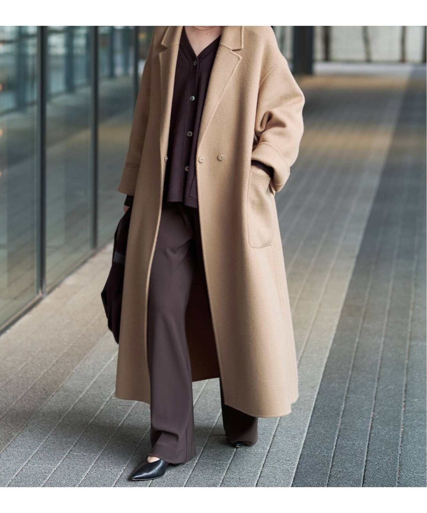 【スローブ イエナ/SLOBE IENA】のsouple wool ダブルフェイスロングコート インテリア・キッズ・メンズ・レディースファッション・服の通販 founy(ファニー)  ファッション Fashion レディースファッション Fashion for Women アウター Coat / Outerwear Collection コート・ロングコート・ピーコート Long Coats, Peacoats & More インナー Innerwear ジャケット Jacket, Outerwear ストール Stole, Wrap ダウン Down, Puffer チェック Check, Plaid, Tartan デニム Denim, Jeans Material トレンド Trend, Trending Now 定番 Standard, Basic Item 人気 Popular, Best Seller ポケット Pocket, Pocket Detail マニッシュ Mannish, Boyish ミドル Middle Length, Mid Height ロング Long, Long-Length 日本製 Made In Japan エレガント 上品 Elegant 2025年 2025 2025-2026秋冬・A/W Autumn/Winter 2025–26 AW25–26 キャメル|ID: prp329100004682126 ipo3291000000034357905