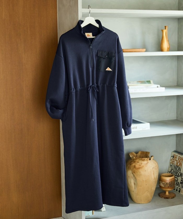 【フリークスストア/FREAK'S STORE】の別注 裏起毛 ハーフジップ ウエスト リボン ワンピース【限定展開】 25AW インテリア・キッズ・メンズ・レディースファッション・服の通販 founy(ファニー) 　ファッション　Fashion　レディースファッション　Fashion for Women　ワンピース　Dresses　2025年　2025　2025-2026秋冬・A/W　Autumn/Winter 2025–26 AW25–26　冬　Winter / This Winter　スペシャル　Special, Limited Edition　トレンド　Trend, Trending Now　リボン　Ribbon, Bow　別注　Limited Edition, Custom Order　A/W・秋冬　Autumn/Winter　ネイビー|ID: prp329100004682167 ipo3291000000034032752