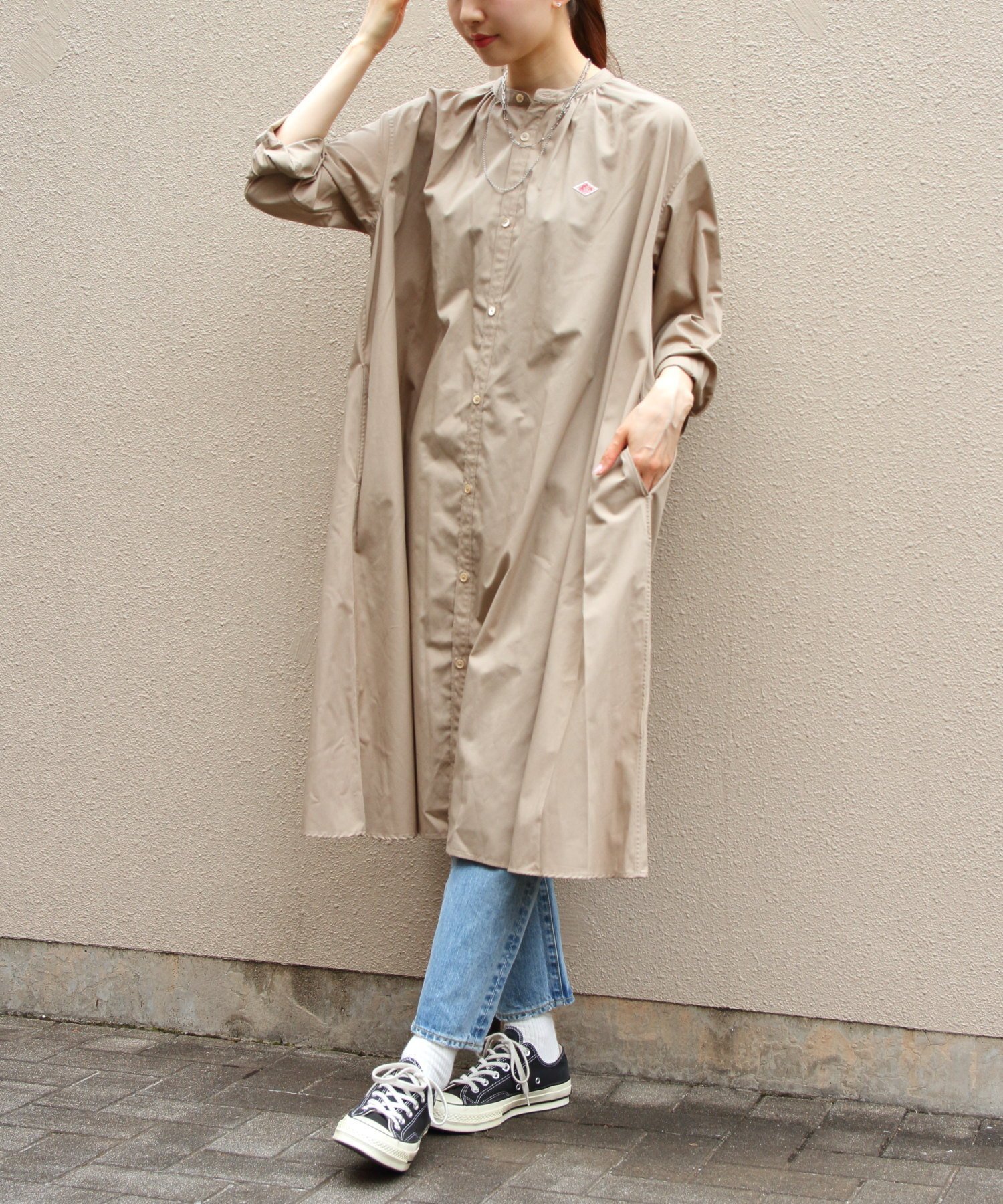 【ステップス/STEPS】のGATHER DRESS G0092 インテリア・キッズ・メンズ・レディースファッション・服の通販 founy(ファニー) 　ファッション　Fashion　レディースファッション　Fashion for Women　ワンピース　Dresses　フォーマル・パーティードレス・結婚式用ドレス　Elegant & Casual Dresses　ギャザー　Gathered, Ruffled　ドレス　Dress, One-Piece　バランス　Balance, Style Balance　ブロード　Broadcloth, Fine Cotton　定番　Standard, Basic Item　春　Spring　BEIGE|ID: prp329100004682170 ipo3291000000033815397