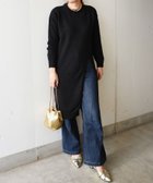 【イストワール/Histoire】のstyiro/スリット入りニットワンピース BK|ID: prp329100004682175 ipo3291000000033815412