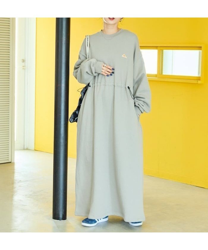 【フリークスストア/FREAK'S STORE】の別注 裏起毛 ウエスト ドローコード ワンピース【限定展開】 25AW インテリア・キッズ・メンズ・レディースファッション・服の通販 founy(ファニー) 　ファッション　Fashion　レディースファッション　Fashion for Women　ワンピース　Dresses　2025年　2025　2025-2026秋冬・A/W　Autumn/Winter 2025–26 AW25–26　スペシャル　Special, Limited Edition　ドローコード　Drawcord, Drawstring Cord　別注　Limited Edition, Custom Order　ベージュ|ID: prp329100004682180 ipo3291000000034622464