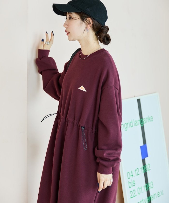 【フリークスストア/FREAK'S STORE】の別注 裏起毛 ウエスト ドローコード ワンピース【限定展開】 25AW インテリア・キッズ・メンズ・レディースファッション・服の通販 founy(ファニー) 　ファッション　Fashion　レディースファッション　Fashion for Women　ワンピース　Dresses　2025年　2025　2025-2026秋冬・A/W　Autumn/Winter 2025–26 AW25–26　スペシャル　Special, Limited Edition　ドローコード　Drawcord, Drawstring Cord　別注　Limited Edition, Custom Order　ワインレッド|ID: prp329100004682180 ipo3291000000034622465