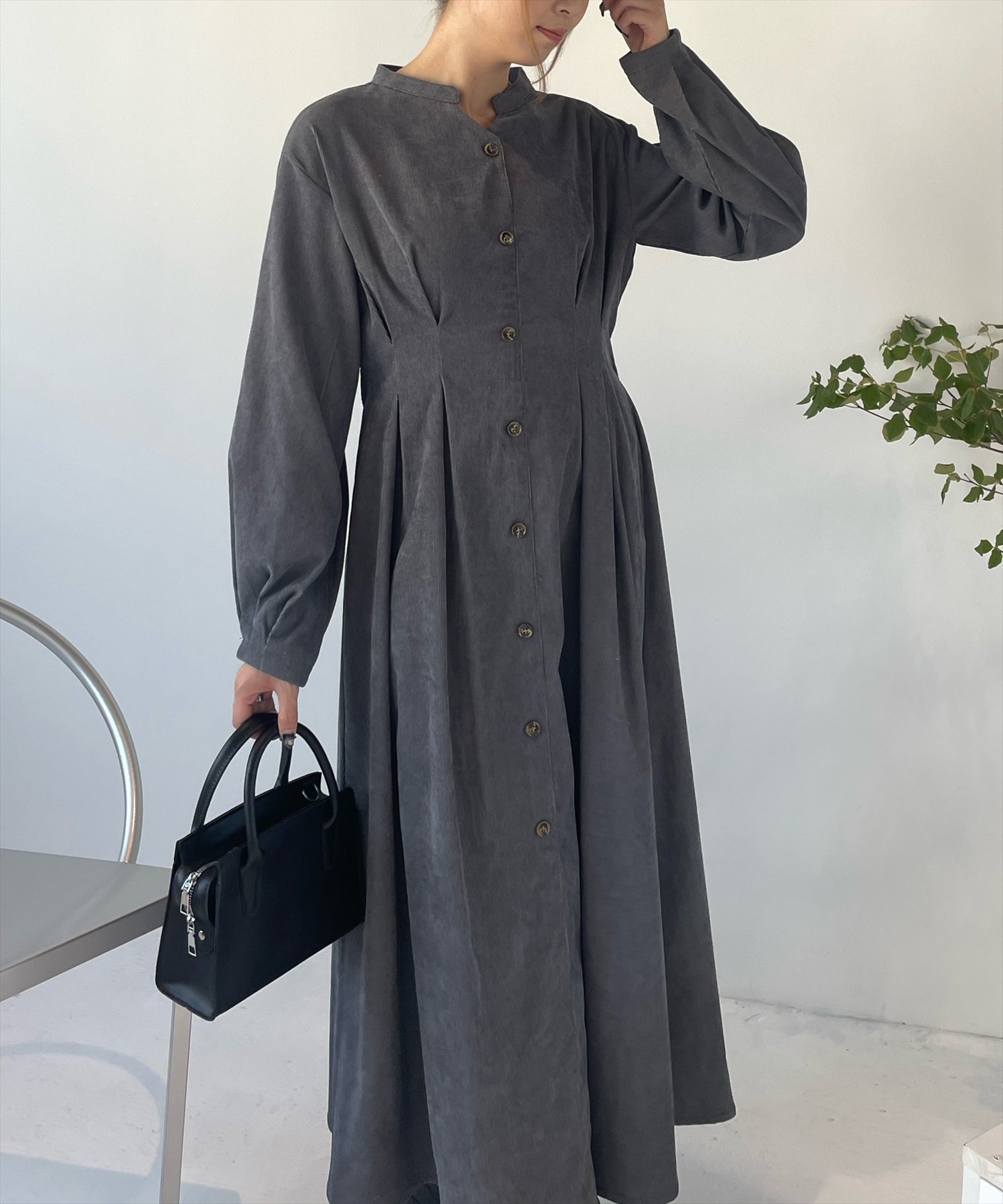 【クリア/clear】の細コーデュロイVネック長袖ワンピース インテリア・キッズ・メンズ・レディースファッション・服の通販 founy(ファニー) 　ファッション　Fashion　レディースファッション　Fashion for Women　ワンピース　Dresses　コーデュロイ　Corduroy, Cord Fabric　秋　Autumn　長袖　Long Sleeve, Full Sleeve　CGY|ID: prp329100004682198 ipo3291000000033895091