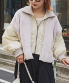 【チャオパニックティピー/CIAOPANIC TYPY】の【etsinta】ファー切替ショートスタンドジャケット/WEB限定カラーあり アイボリー|ID: prp329100004682227 ipo3291000000034493925