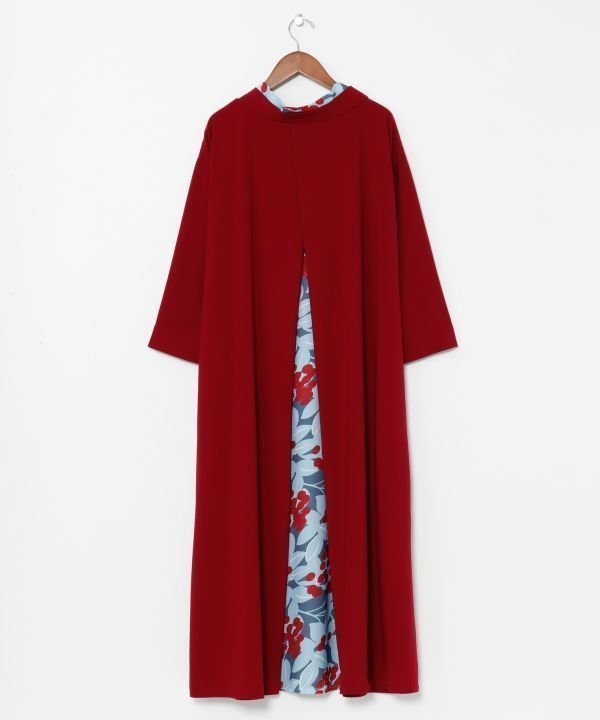 【アミナコレクション/Amina Collection】の【カヤ】四季の冬装い八掛ワンピース インテリア・キッズ・メンズ・レディースファッション・服の通販 founy(ファニー) 　ファッション　Fashion　レディースファッション　Fashion for Women　ワンピース　Dresses　シンプル　Simple, Minimal　モチーフ　Motif, Design Theme　冬　Winter / This Winter　レッド|ID: prp329100004682244 ipo3291000000033815722