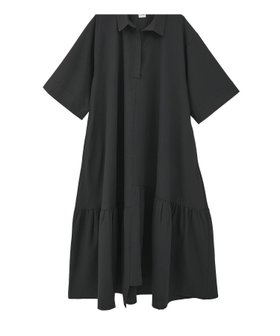 【ガレージ オブ グッド クロージング/GARAGE OF GOOD CLOTHING】の無地アシンメトリー7分袖ワンピース 人気、トレンドファッション・服の通販 founy(ファニー) ファッション Fashion レディースファッション Fashion for Women ワンピース Dresses おすすめ Recommended / Our Picks アシンメトリー Asymmetrical Style ギャザー Gathered, Ruffled フレア Flare, Flared ポケット Pocket, Pocket Detail ロング Long, Long-Length 無地 Plain, Solid Color |ID:prp329100004682255