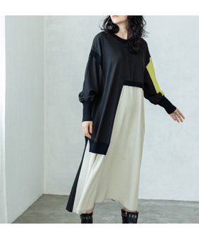 【オズモーシス/OSMOSIS】の2WAY切替ワンピース 人気、トレンドファッション・服の通販 founy(ファニー) ファッション Fashion レディースファッション Fashion for Women ワンピース Dresses インナー Innerwear ブロック Block, Solid Block Pattern 再入荷 Restock / Back in Stock 切替 Switching, Contrast Panel A/W・秋冬 Autumn/Winter |ID:prp329100004682257