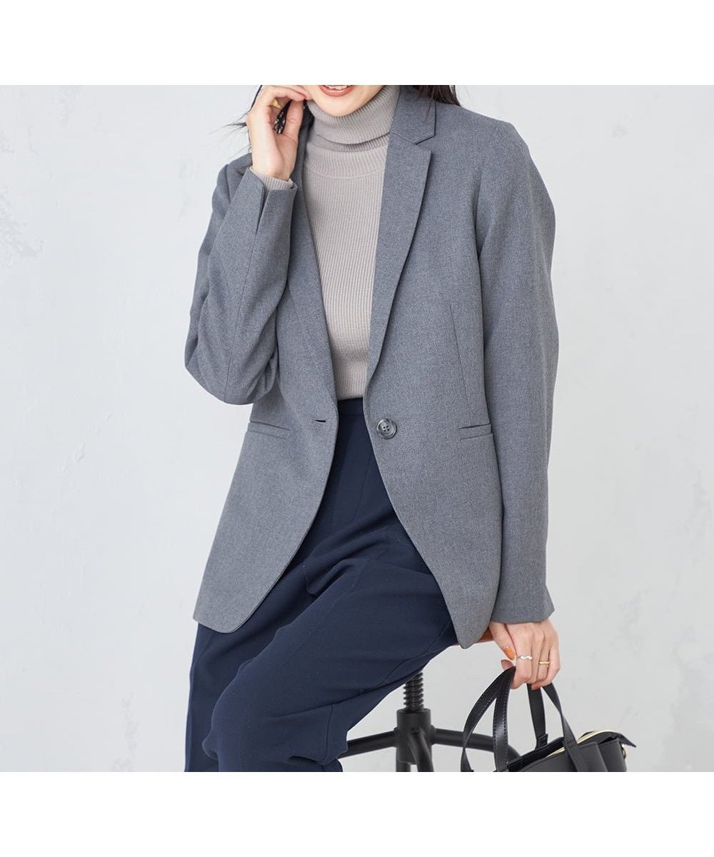 【アー ヴェー ヴェー/a.v.v】の【洗える/イージーケア/毛玉になりにくい/ストレッチ/吸水速乾】ツイード調テーラードジャケット 人気、トレンドファッション・服の通販 founy(ファニー) 　ファッション　Fashion　レディースファッション　Fashion for Women　アウター　Coat / Outerwear Collection　レディースジャケット・軽アウター　Jackets　テーラードジャケット / 通勤・きれいめスタイル　Tailored Jackets & Blazers　インナー　Innerwear　洗える　Machine Washable　クロップド　Cropped, Short Length　吸水　Absorbent, Quick-Dry　ジャケット　Jacket, Outerwear　ストレッチ　Stretch, Stretchy Fabric　ストレート　Straight, Straight Cut　セットアップ　Set-Up, Coordinated Outfit　ツイード　Twill, Twill Weave　定番　Standard, Basic Item　ハイネック　High Neck, Mock Neck　フレア　Flare, Flared　ベーシック　Basic, Essential　ポケット　Pocket, Pocket Detail　メランジ　Melange, Mixed Yarn　ワイド　Wide, Wide Fit　再入荷　Restock / Back in Stock　ビジネス 仕事 通勤　Business / Work / Commuting　 other-1|ID: prp329100004682276 ipo3291000000034498755