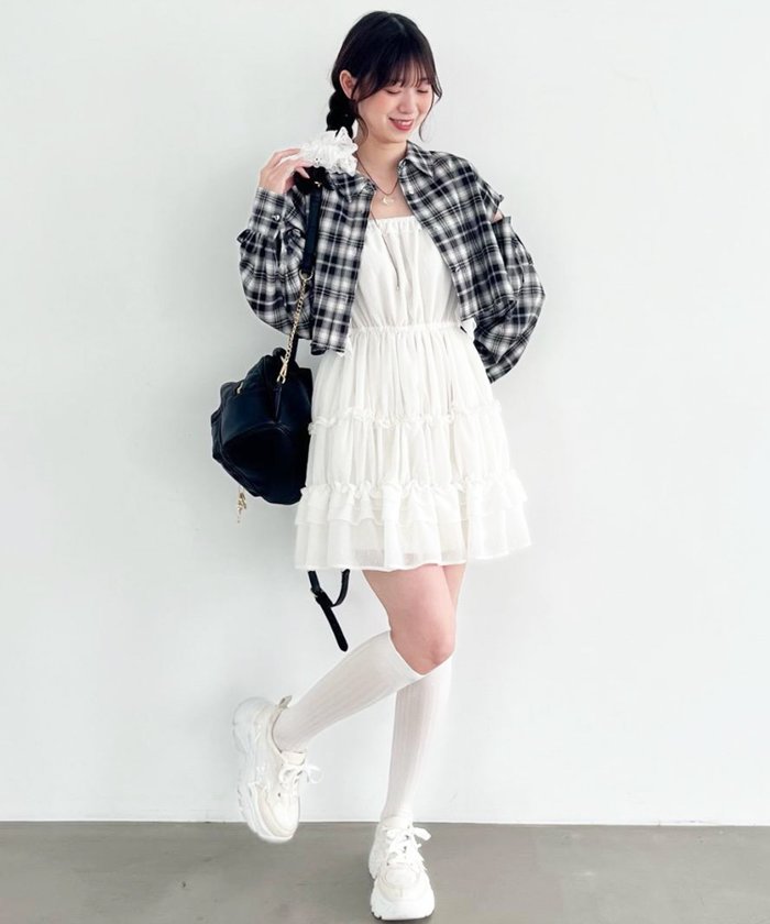 【マジェスティック レゴン/MAJESTIC LEGON】のギャザーフリルミニワンピ インテリア・キッズ・メンズ・レディースファッション・服の通販 founy(ファニー) https://founy.com/ ファッション Fashion レディースファッション Fashion for Women ワンピース Dresses インナー Innerwear エレガント 上品 Elegant ギャザー Gathered, Ruffled シアー Sheer, See-Through ダウン Down, Puffer ティアードワンピース Tiered Dress, Flared Dress フィット Fit, Slim Fit フリル Frill, Ruffle レース Lace, Lace Fabric 再入荷 Restock / Back in Stock 夏 Summer 羽織 Haori, Light Jacket |ID: prp329100004682297 ipo3291000000033885925